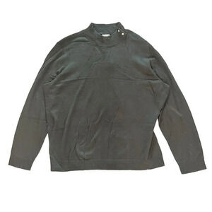 NWT Liz Claiborne Women’s‎ 3X Black Cotton Cashmere Mock Neck Sweater